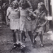Children running 3-legged race, Wanslea